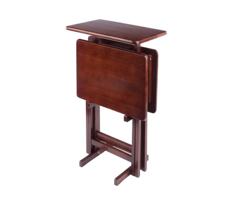 Riley 3-Pc Snack Table Set, Walnut