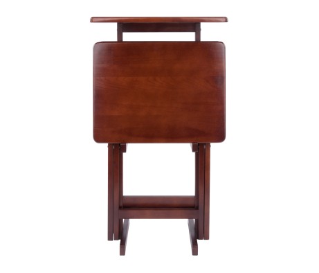 Riley 3-Pc Snack Table Set, Walnut