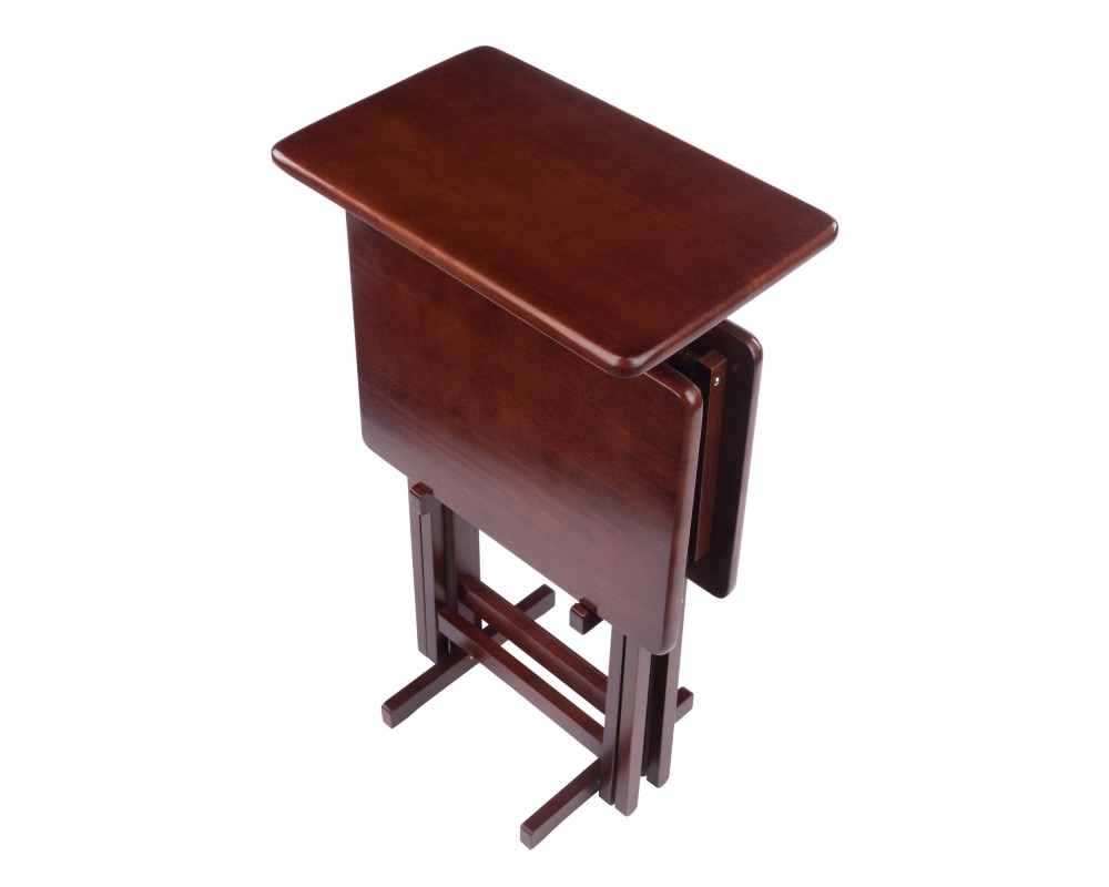 Riley 3-Pc Snack Table Set, Walnut