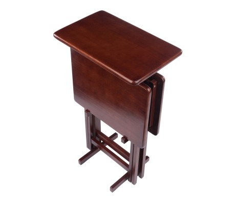 Riley 3-Pc Snack Table Set, Walnut