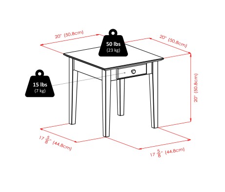 Rochester End Table, Walnut