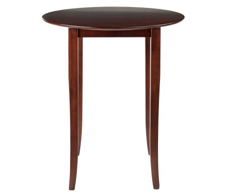 Fiona High Round Dining Table, 39' High, 34' Wide, Walnut