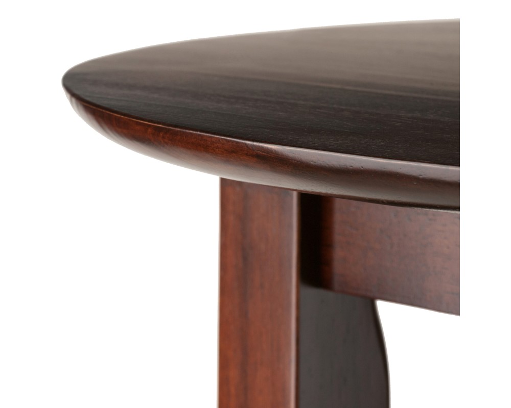 Fiona High Round Dining Table, 39' High, 34' Wide, Walnut