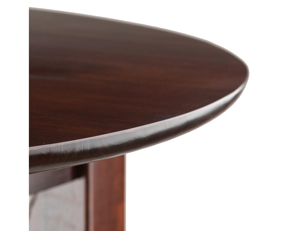 Fiona High Round Dining Table, 39' High, 34' Wide, Walnut