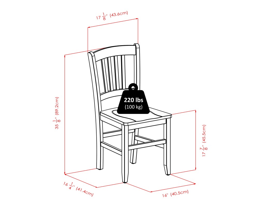 Perrone 3-Pc Drop Leaf Dining Table with 2 Slat Back Chairs, Walnut