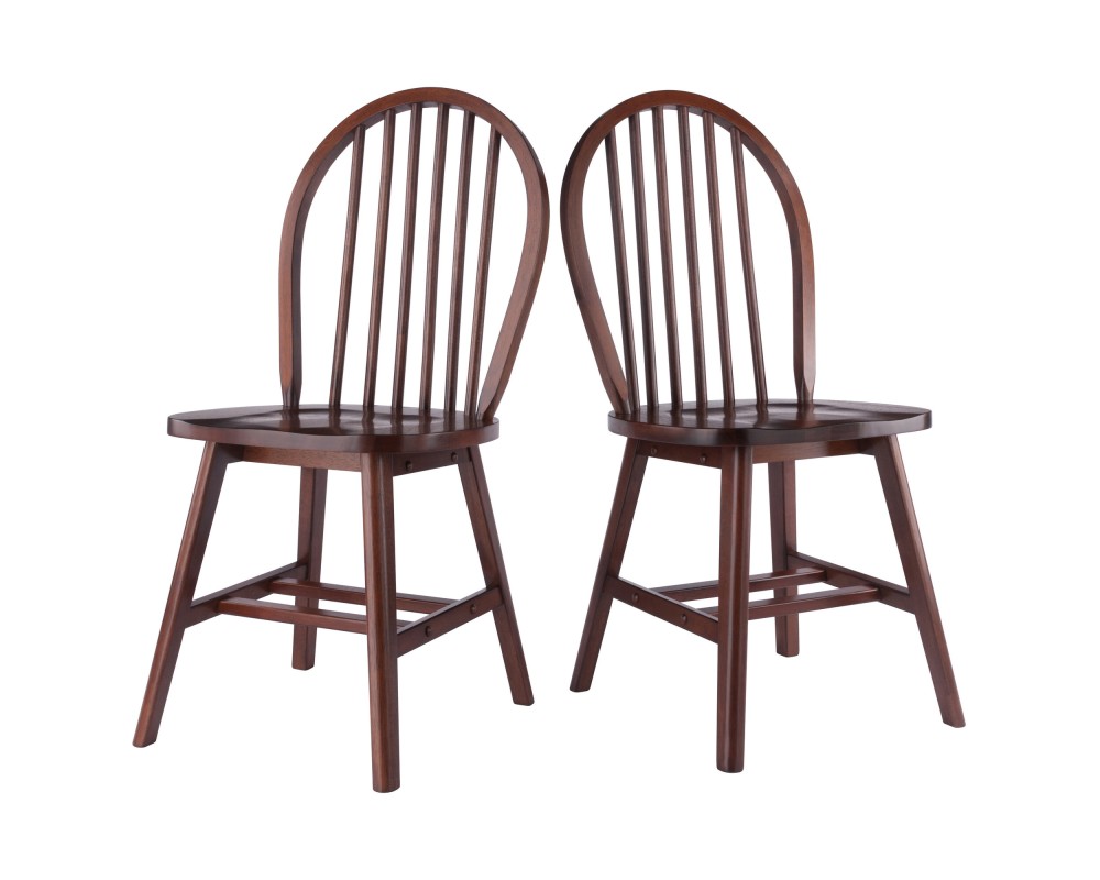 Windsor 2-Pc Chair Set, Walnut