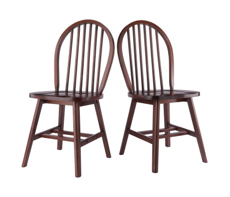 Windsor 2-Pc Chair Set, Walnut