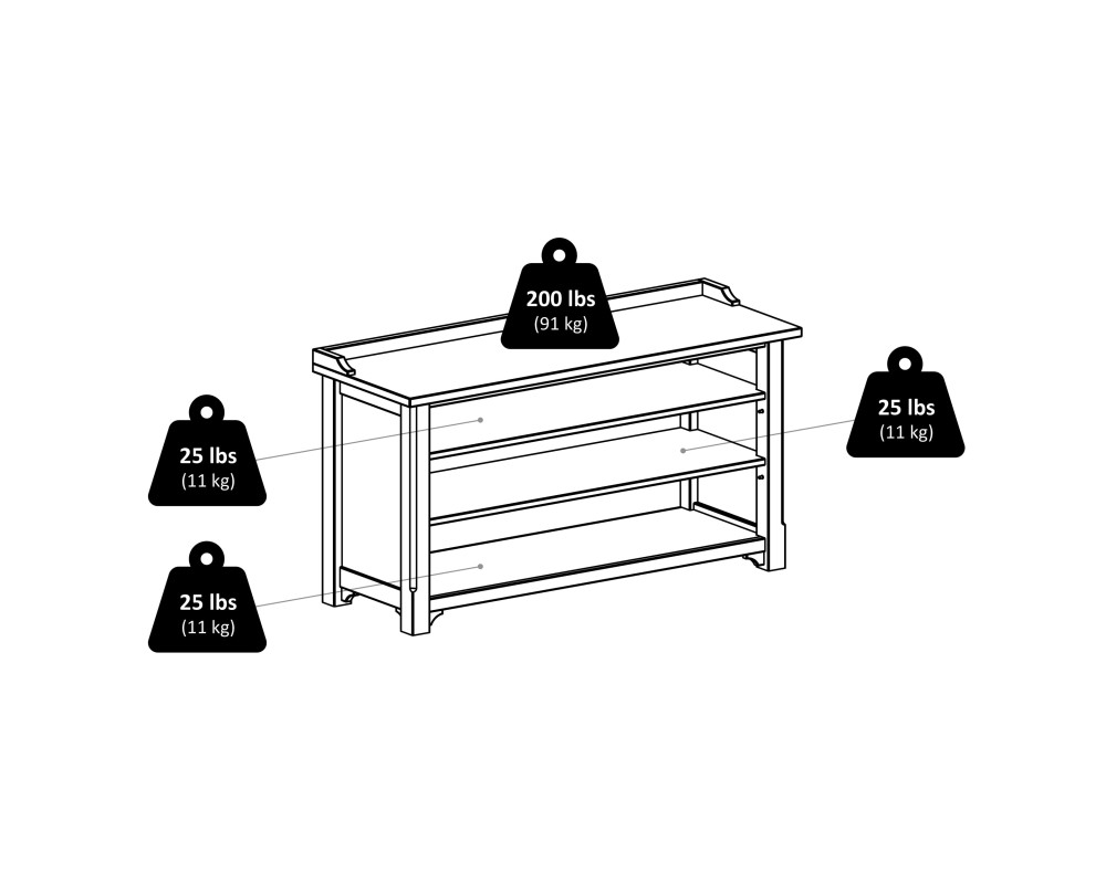 Dayton Shoe Storage Bench, 40 Wide, 22 High, Walnut