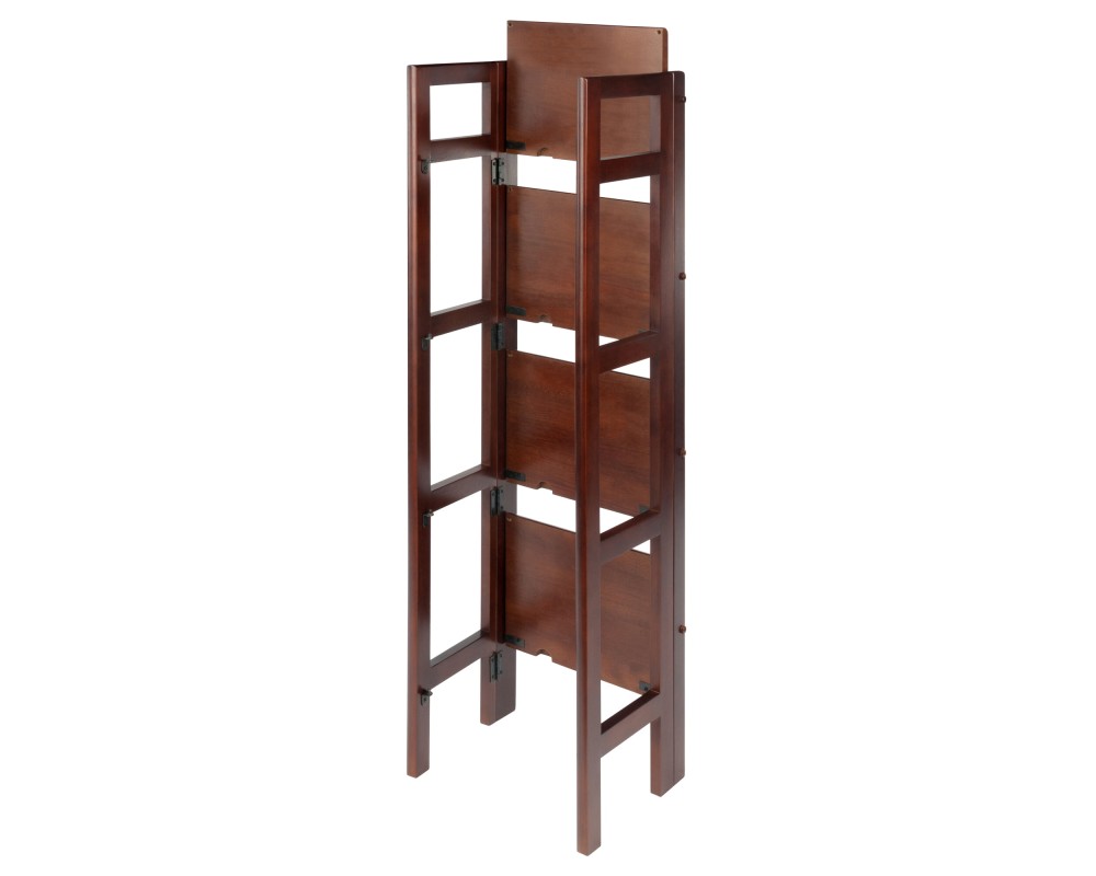 Terry 4-Tier Foldable Shelf, Narrow, Walnut