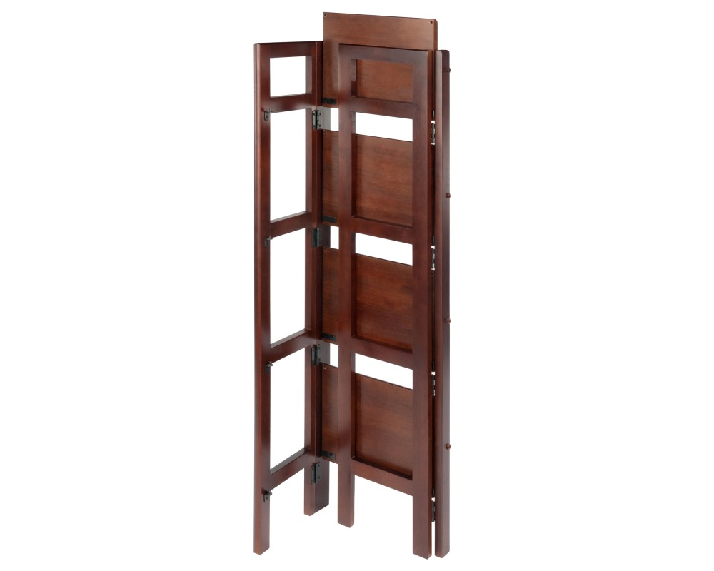 Terry 4-Tier Foldable Shelf, Narrow, Walnut