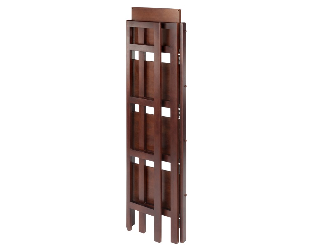 Terry 4-Tier Foldable Shelf, Narrow, Walnut