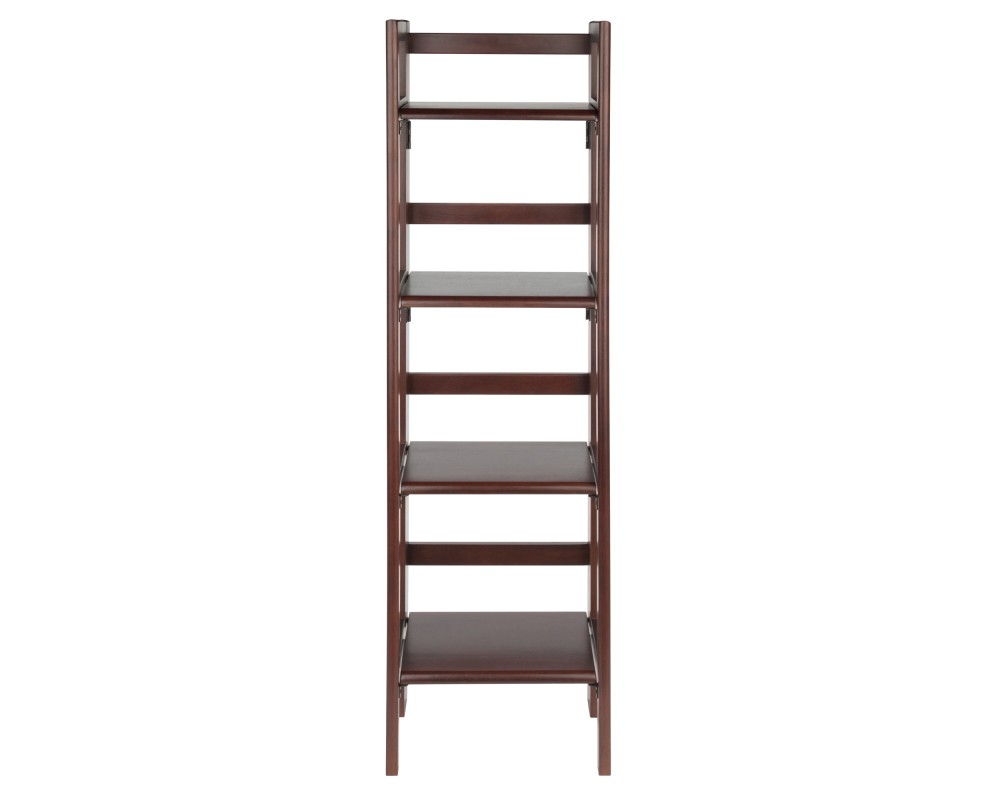 Terry 4-Tier Foldable Shelf, Narrow, Walnut