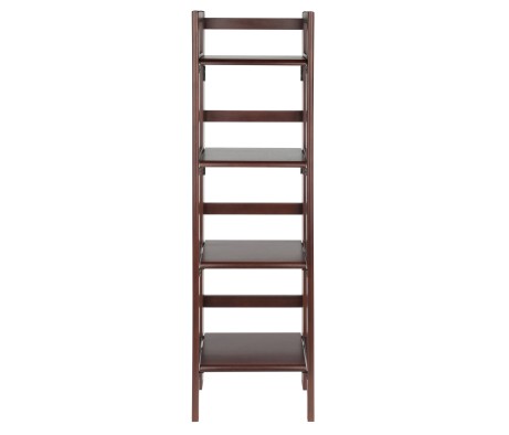 Terry 4-Tier Foldable Shelf, Narrow, Walnut