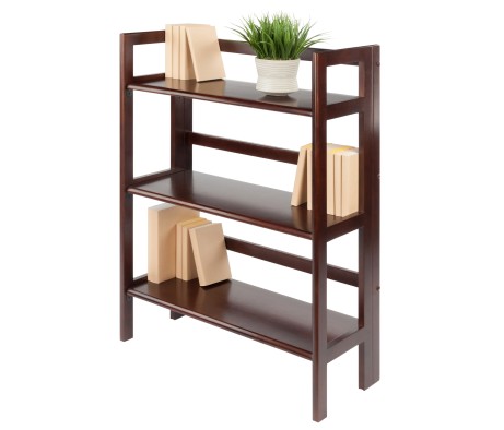 Terry 3-Tier Foldable Shelf, Stackable, Walnut
