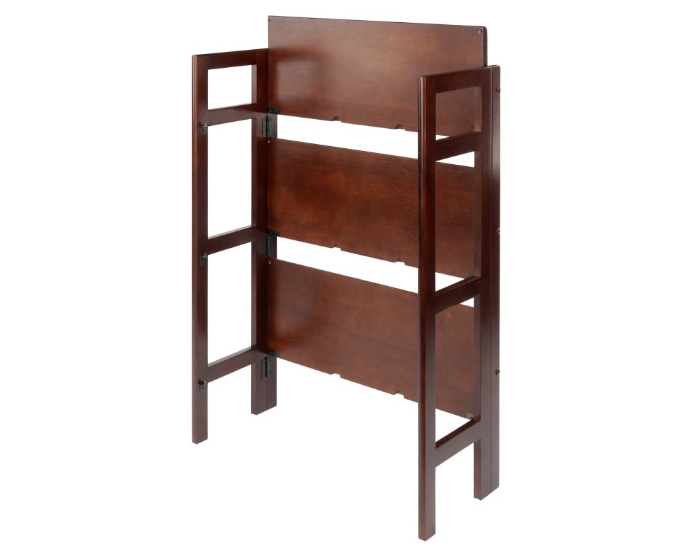 Terry 3-Tier Foldable Shelf, Stackable, Walnut