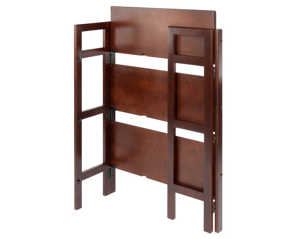 Terry 3-Tier Foldable Shelf, Stackable, Walnut