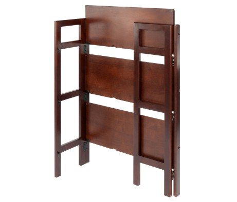 Terry 3-Tier Foldable Shelf, Stackable, Walnut