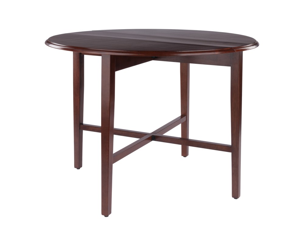 Hannah Double Drop Leaf Round Dining Table, Walnut