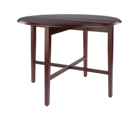 Hannah Double Drop Leaf Round Dining Table, Walnut