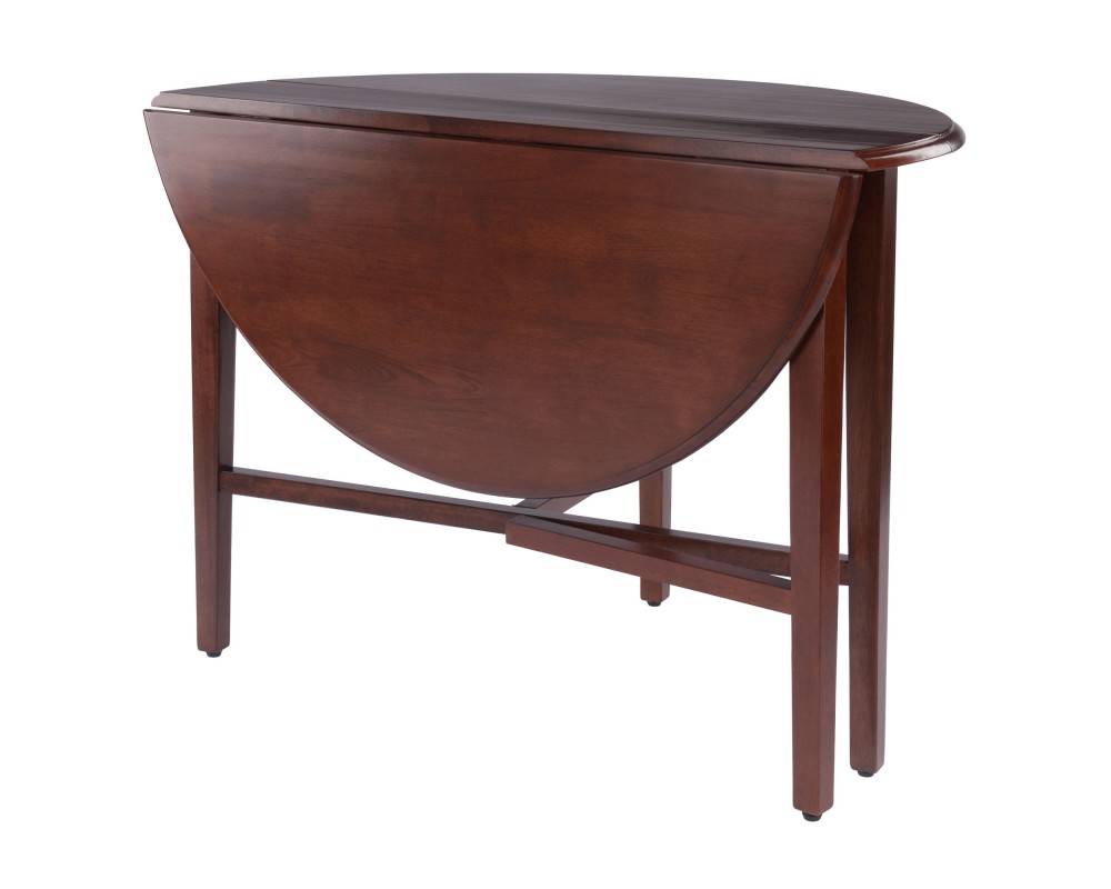 Hannah Double Drop Leaf Round Dining Table, Walnut