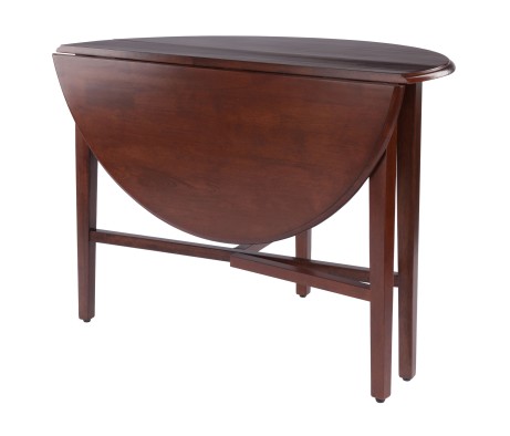 Hannah Double Drop Leaf Round Dining Table, Walnut