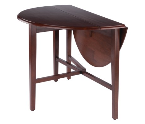 Hannah Double Drop Leaf Round Dining Table, Walnut