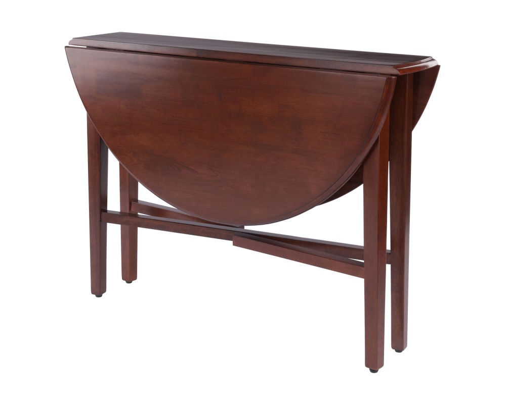 Hannah Double Drop Leaf Round Dining Table, Walnut