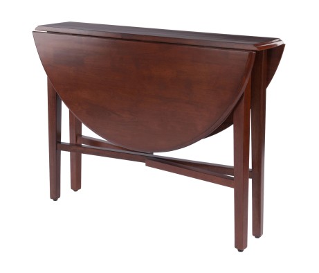 Hannah Double Drop Leaf Round Dining Table, Walnut