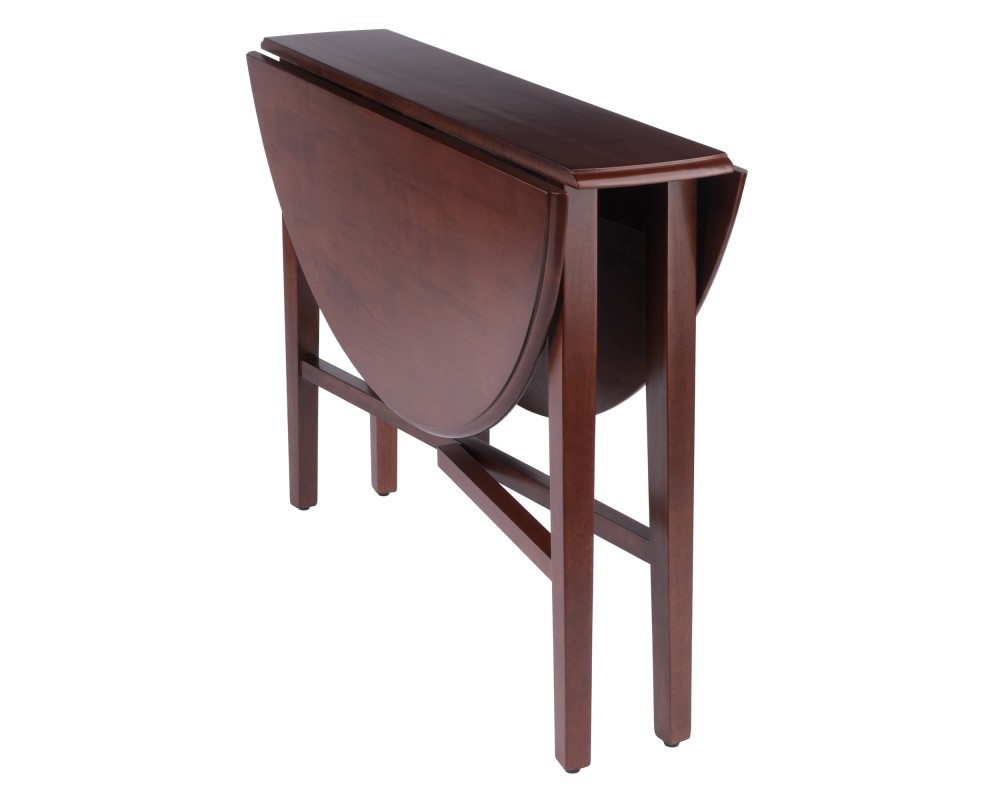 Hannah Double Drop Leaf Round Dining Table, Walnut