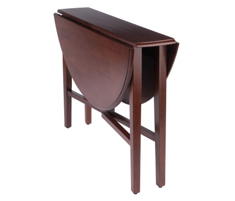 Hannah Double Drop Leaf Round Dining Table, Walnut