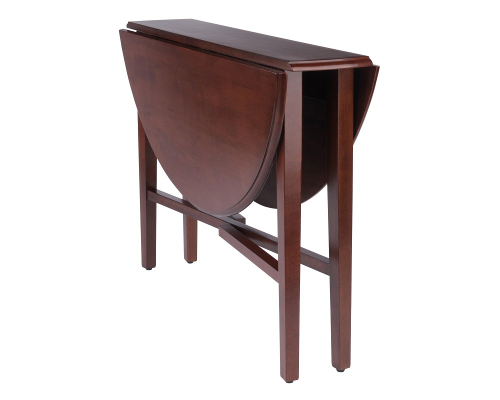 Hannah Double Drop Leaf Round Dining Table, Walnut