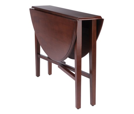 Hannah Double Drop Leaf Round Dining Table, Walnut