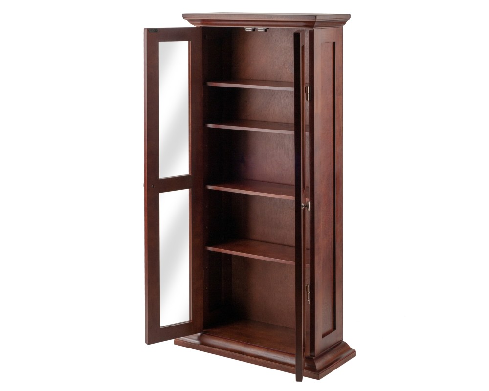 Holden Display Cabinet, 44' High, 22' Wide, Walnut