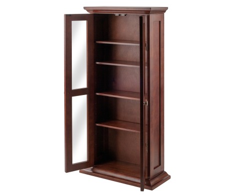 Holden Display Cabinet, 44' High, 22' Wide, Walnut