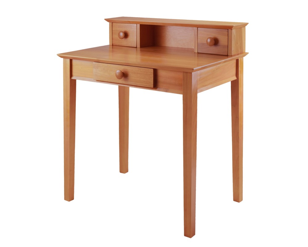 Studio 2-Tiered Desk, 35' High, 30' Wide, Honey