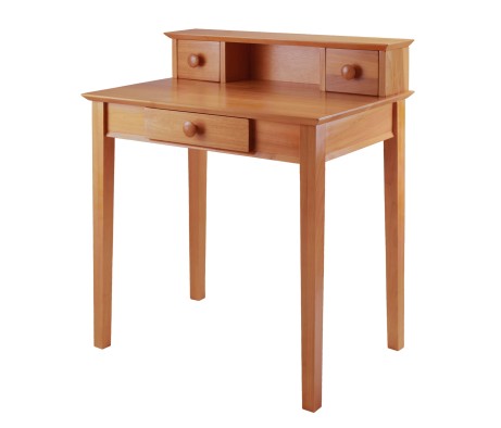 Studio 2-Tiered Desk, 35' High, 30' Wide, Honey