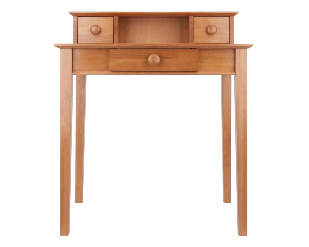 Studio 2-Tiered Desk, 35' High, 30' Wide, Honey