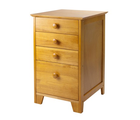 Studio File Cabinet, 4 Drawers, 29' Tall, 18' Wide, 20' Deep, Honey