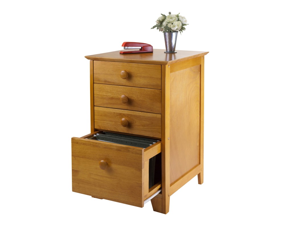 Studio File Cabinet, 4 Drawers, 29' Tall, 18' Wide, 20' Deep, Honey