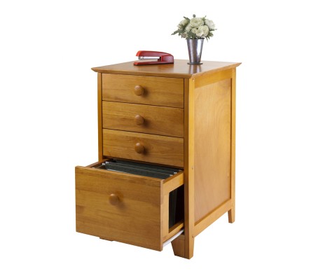 Studio File Cabinet, 4 Drawers, 29' Tall, 18' Wide, 20' Deep, Honey