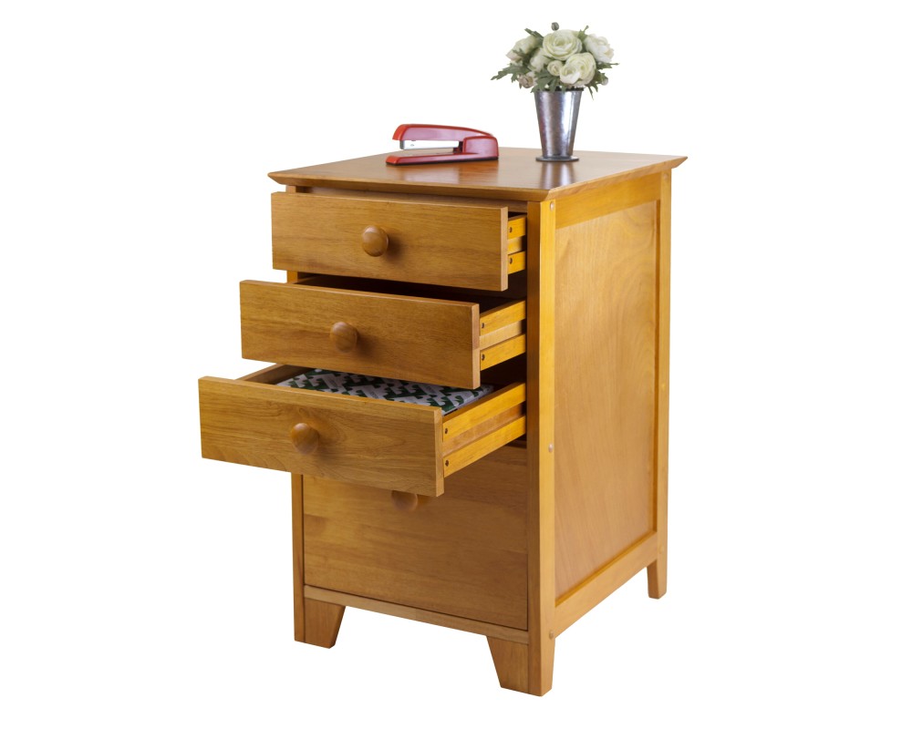 Studio File Cabinet, 4 Drawers, 29' Tall, 18' Wide, 20' Deep, Honey