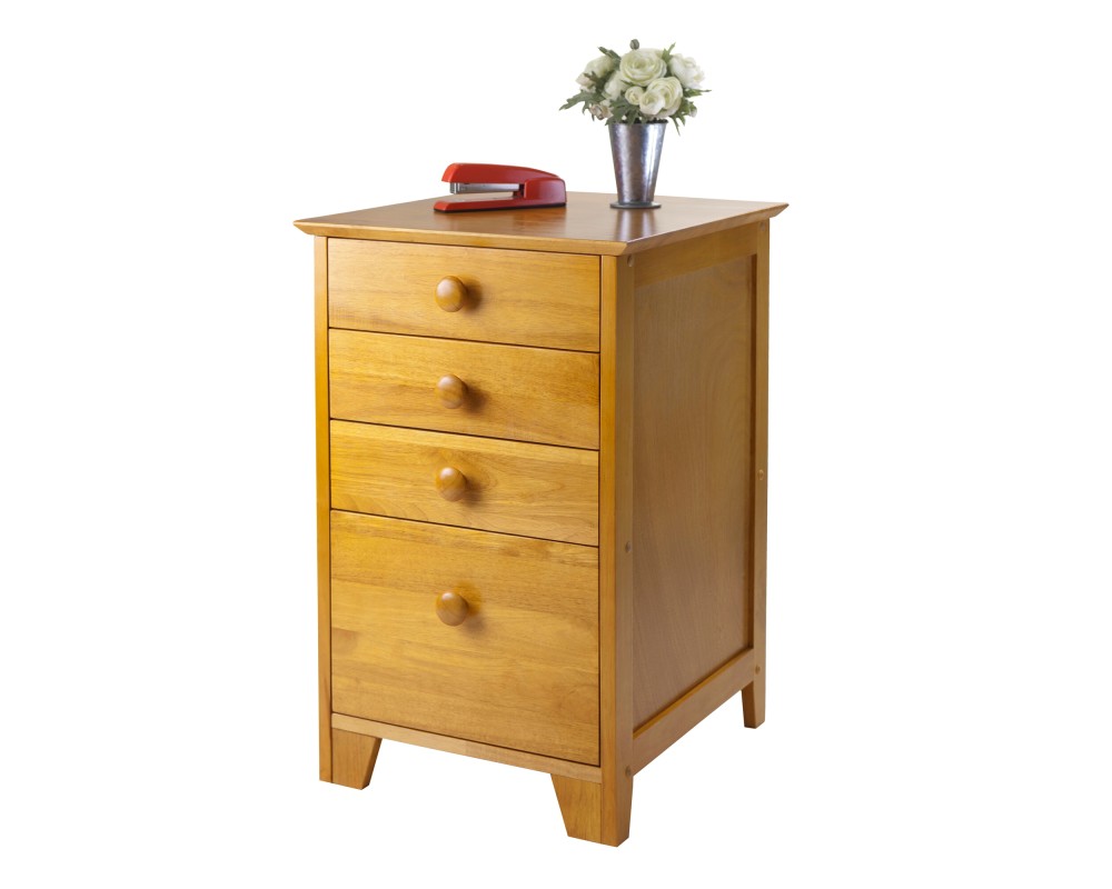 Studio File Cabinet, 4 Drawers, 29' Tall, 18' Wide, 20' Deep, Honey