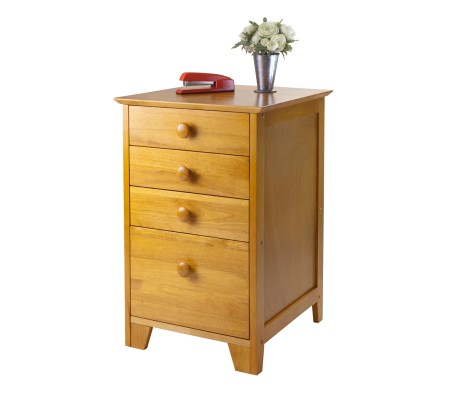 Studio File Cabinet, 4 Drawers, 29' Tall, 18' Wide, 20' Deep, Honey