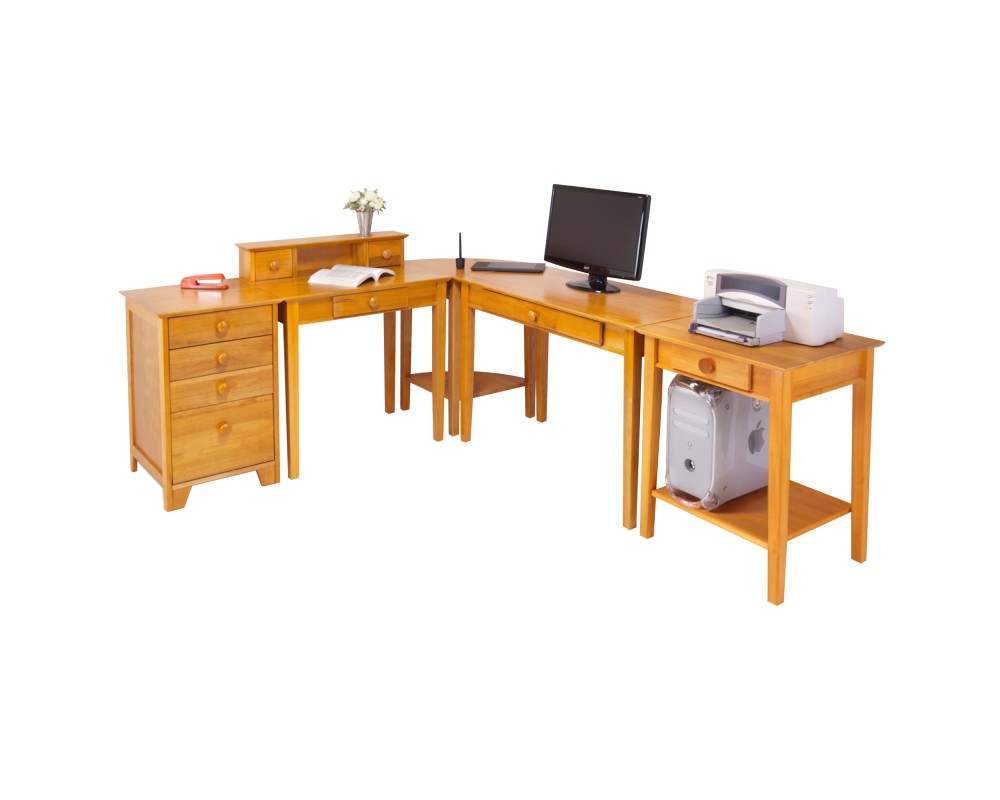 Studio 5-Pc Home Office Set, With Computer Desk, Writing Desk, Corner Table, End Table, File Cabinet